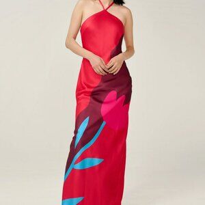 Andy Dress in Tulip Collage Print